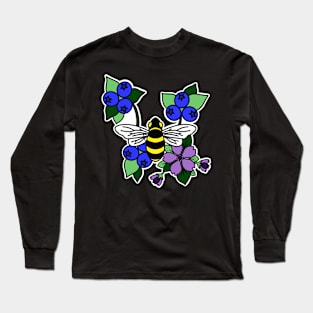 Bees and Blueberries Long Sleeve T-Shirt